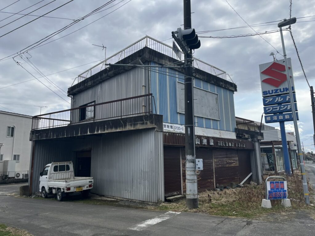 茨城県常陸太田市河合町空き倉庫外観